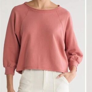 NEW! Marine Layer Johanna Fleece Sweatshirt Aragon - L - $88